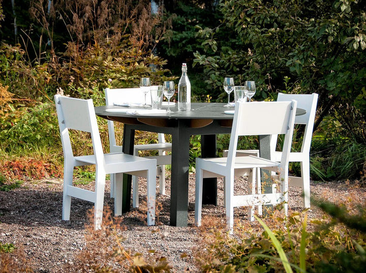 Fresh Air Round Table - 60" - Loll Designs Outdoor Furniture - Table Top with Umbrella Hole - Chili - HORNE