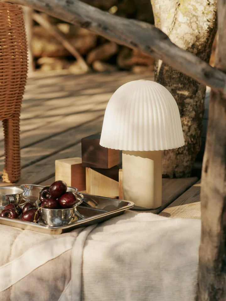 Frill Portable Lamp - Ferm Living Lighting - Rose/White - HORNE