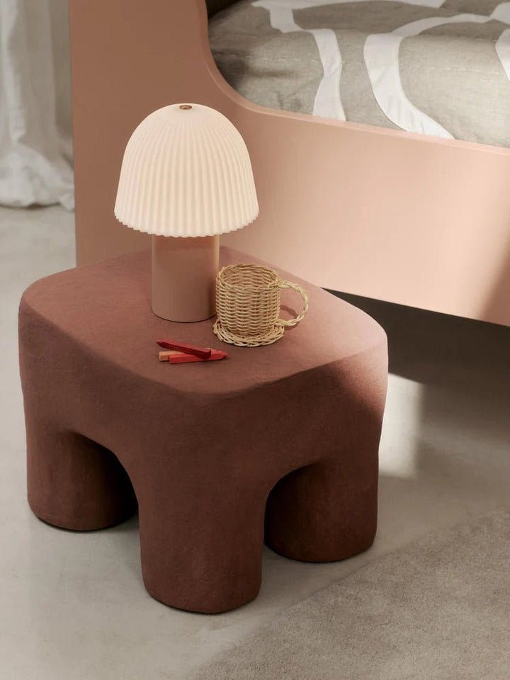 Frill Portable Lamp - Ferm Living Lighting - Rose/White - HORNE