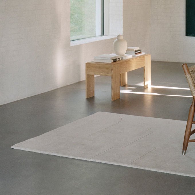 Geometric Maze rug in Beige 200x300 (6.6' x 9.8')