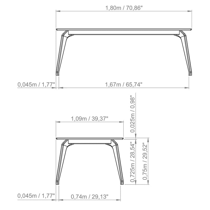 Giane Dining Table - Urbia Tables - Off White Nogal - Large - HORNE