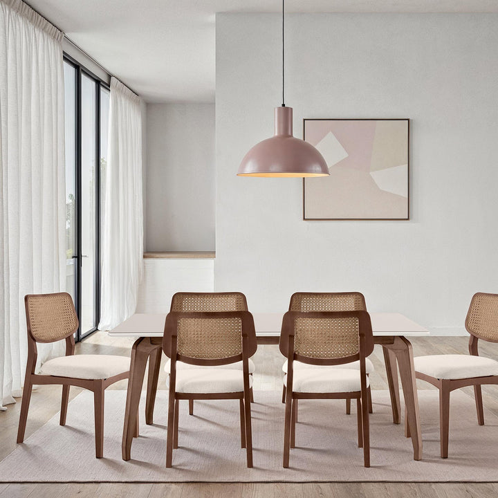Giane Dining Table - Urbia Tables - Off White Nogal - Large - HORNE