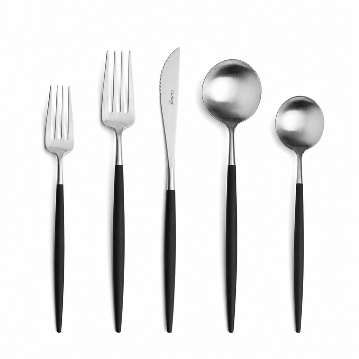 Goa Cutlery - Brushed Steel - 5pc Set - Cutipol Flatware + Serving Pieces - HORNE