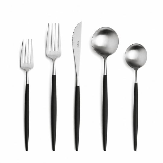 Goa Cutlery - Brushed Steel - Sets - Cutipol Flatware + Serving Pieces - 24 Piece Setting - HORNE
