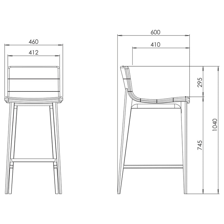 Godan Bar Stool - Urbia Chairs - Jackpot Terracotta Nogal - HORNE