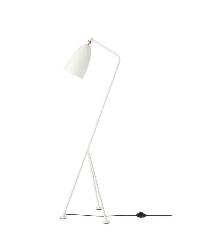 Gräshoppa Floor Lamp - Gubi Floor Lamps - Alabaster White Glossy - HORNE