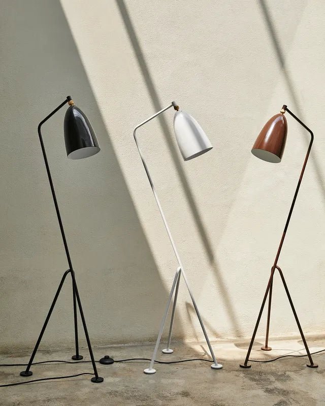Gräshoppa Floor Lamp - Gubi Floor Lamps - Alabaster White Glossy - HORNE