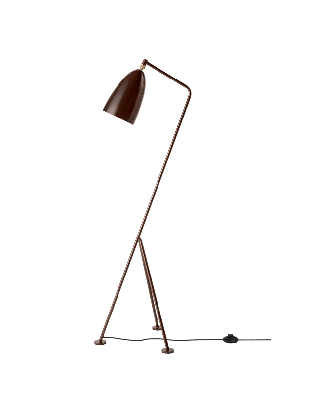 Gräshoppa Floor Lamp - Gubi Floor Lamps - Walnut Brown Glossy - HORNE