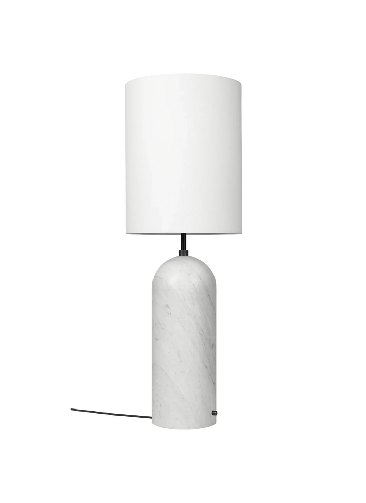 Gravity Floor Lamp - XL High - Gubi Floor Lamps - White Marble - White shade - HORNE