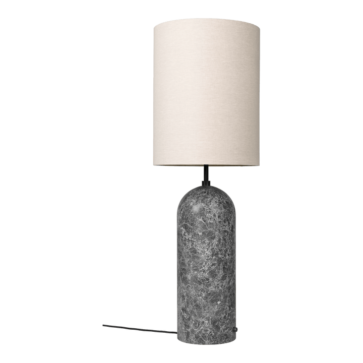 Gravity Floor Lamp - XL High - Gubi Floor Lamps - Grey Marble - Canvas shade - HORNE
