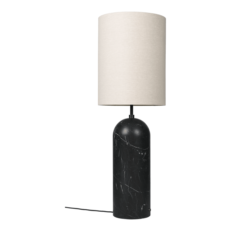 Gravity Floor Lamp - XL High - Gubi Floor Lamps - Grey Marble - White shade - HORNE