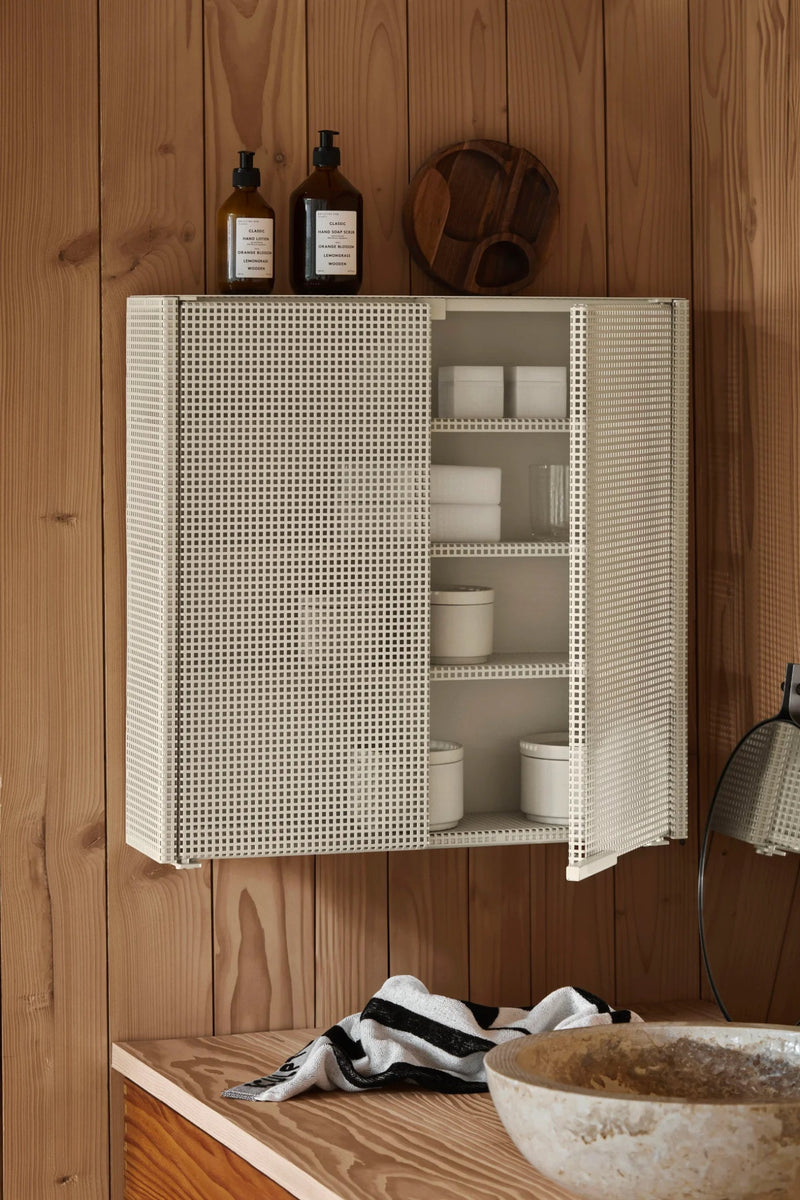 Grid Wall Cabinet - Kristina Dam Sideboards + Cabinets - Beige - HORNE