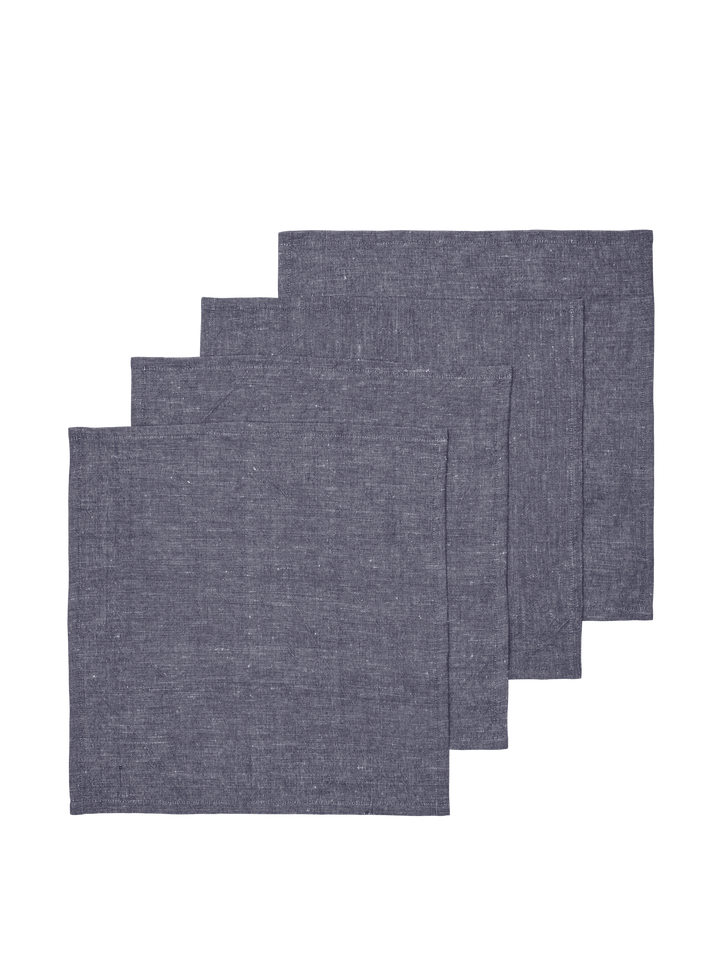 Hale Napkins - Set of 4 - Ferm Living Kitchen + Table Linens - Indigo Blue - HORNE