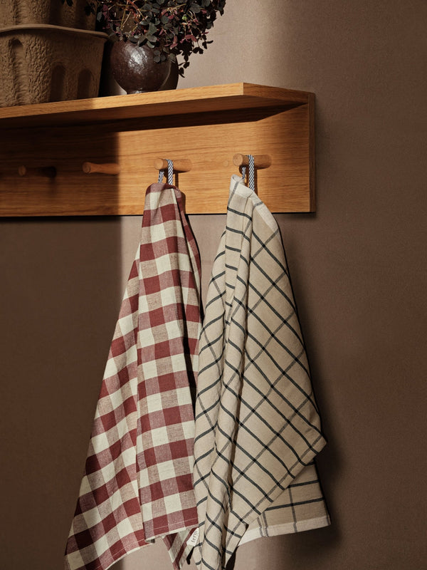 Hale Tea Towel - Ferm Living Kitchen & Dining - Sand/Black - HORNE