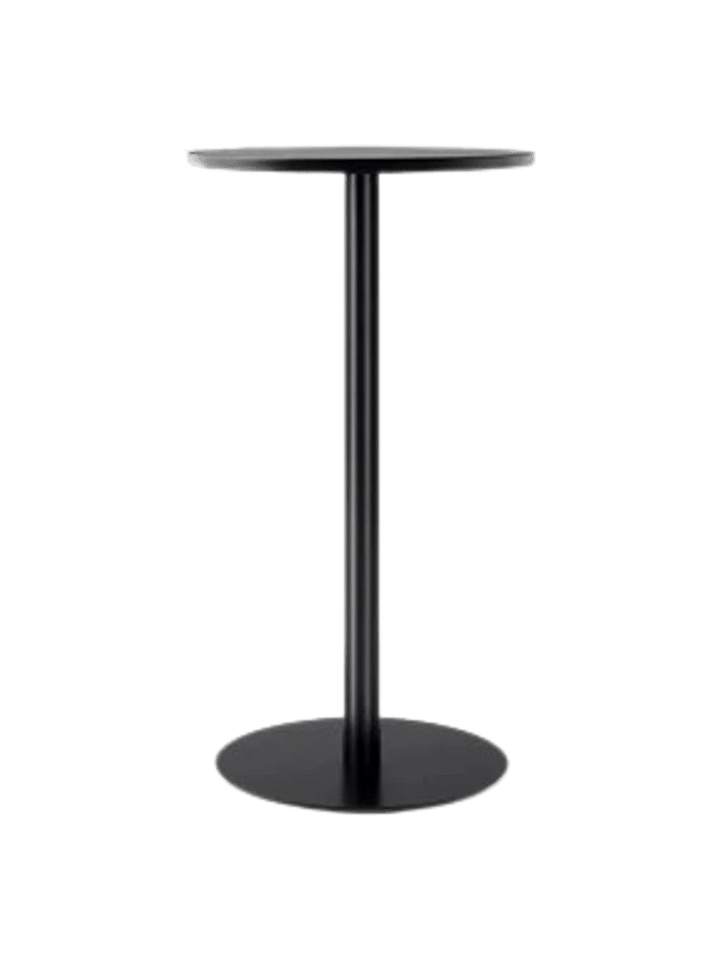 Harbour Column Bar Table - Audo Copenhagen Tables + Desks - Round base - Ø: 23.6 in - Linoleum Charcoal - HORNE
