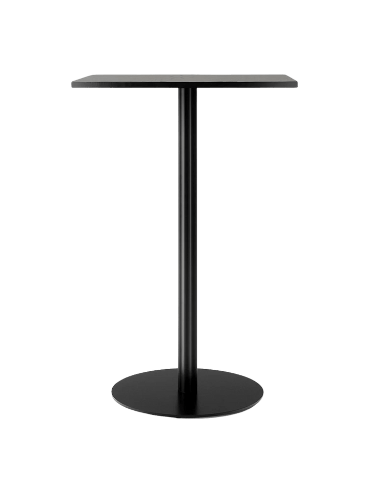 Harbour Column Bar Table - Audo Copenhagen Tables + Desks - Round base - 27.6 × 23.6 in - Black Oak - HORNE
