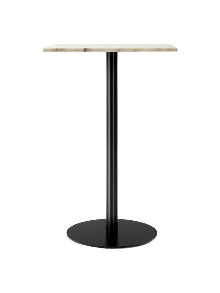 Harbour Column Bar Table - Audo Copenhagen Tables + Desks - Round base - 27.6 × 23.6 in - Estremoz Marble - HORNE