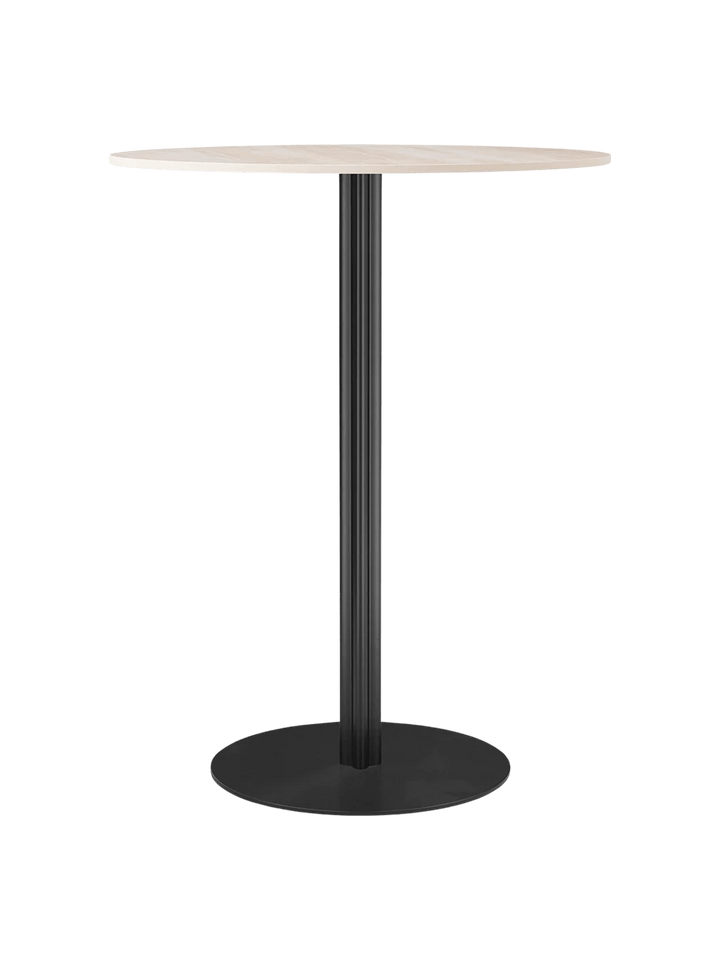 Harbour Column Bar Table - Audo Copenhagen Tables + Desks - Round base - Ø: 31.5 in - Ceramic Sand - HORNE