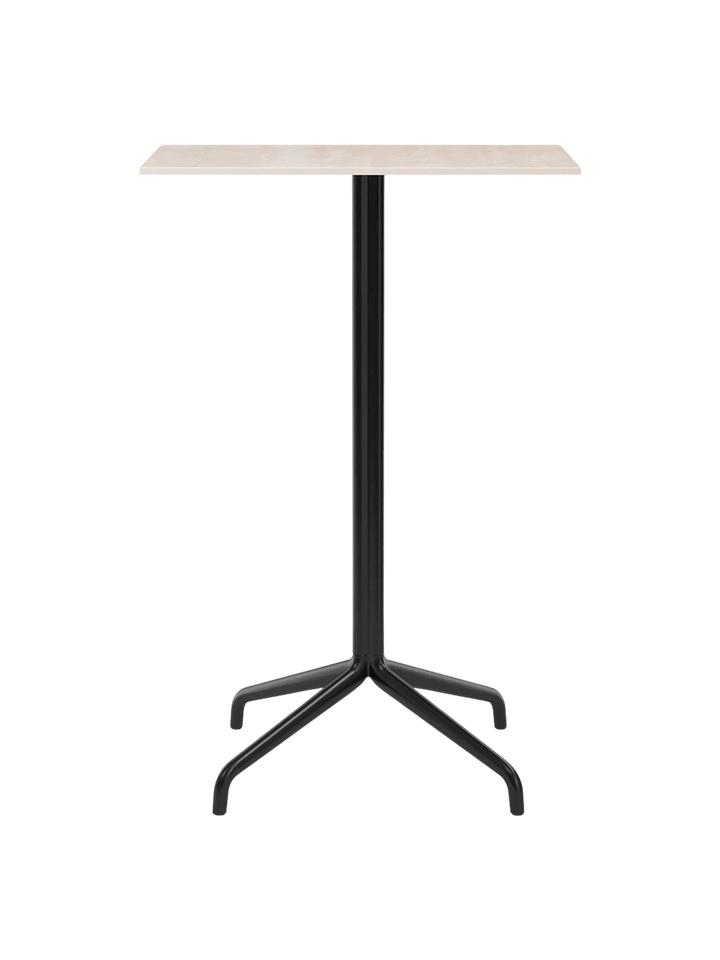 Harbour Column Bar Table - Audo Copenhagen Tables + Desks - Star base - 27.6 × 23.6 in - Ceramic Sand - HORNE