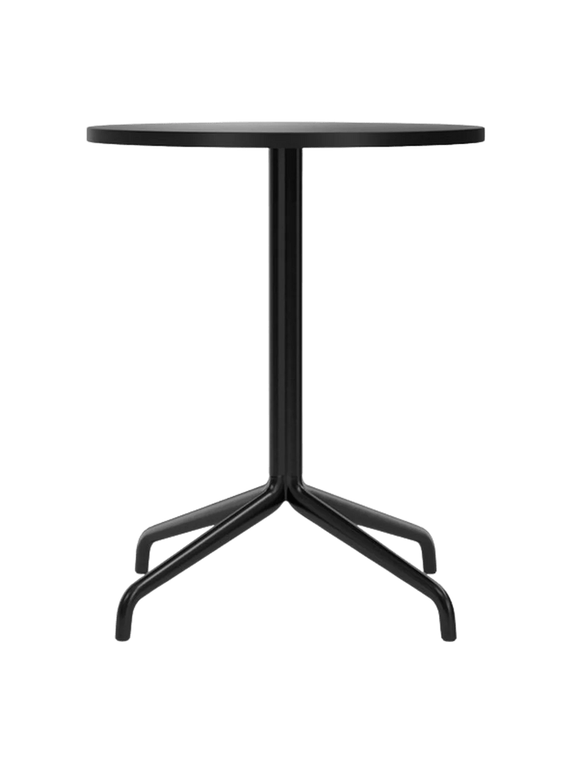 Harbour Column Dining Table - Audo Copenhagen Tables + Desks - Star base - Ø: 23.6 in - Black Oak - HORNE