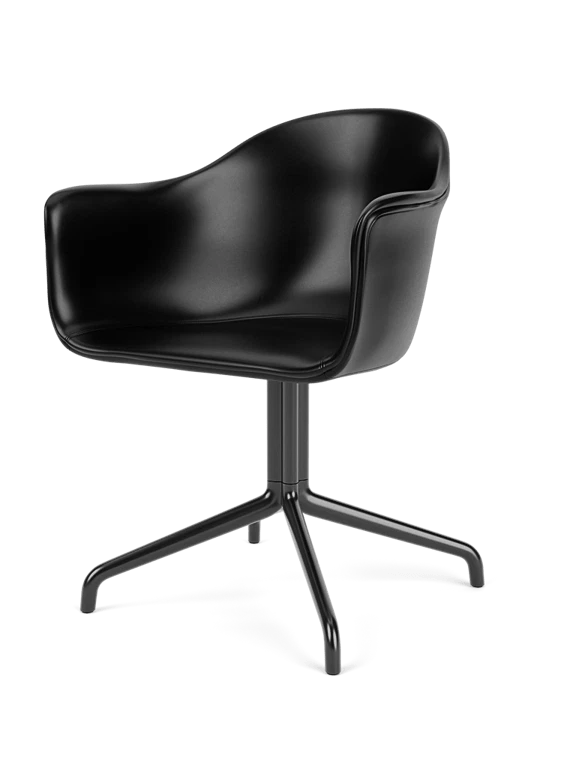 Harbour Dining Chair - Star Base - Audo Copenhagen Chairs - Dakar 0842 - Black - With Return - HORNE