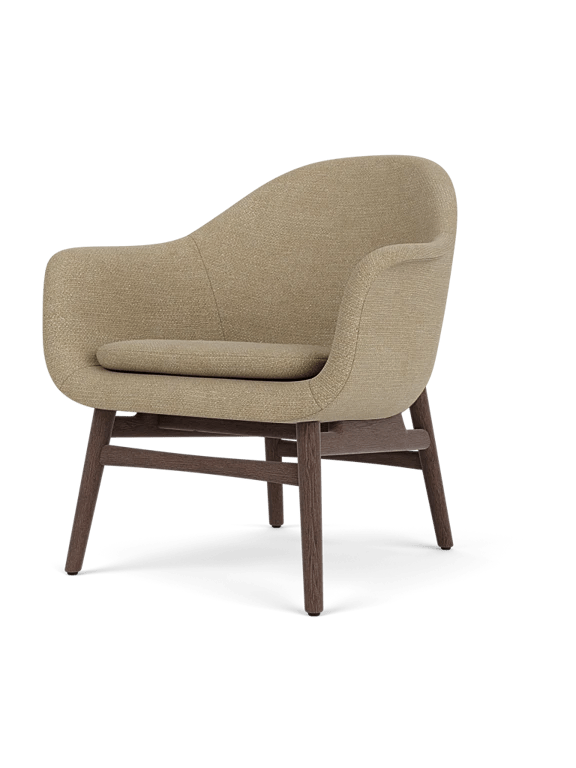 Harbour Lounge Chair - Audo Copenhagen Chairs - Dark stained oak - Audo Bouclé 02 - HORNE