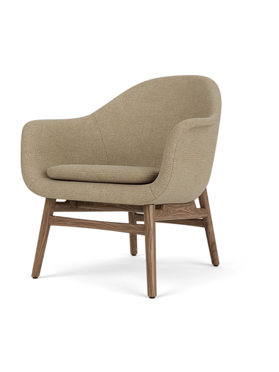 Harbour Lounge Chair - Audo Copenhagen Chairs - Walnut - Audo Bouclé 02 - HORNE