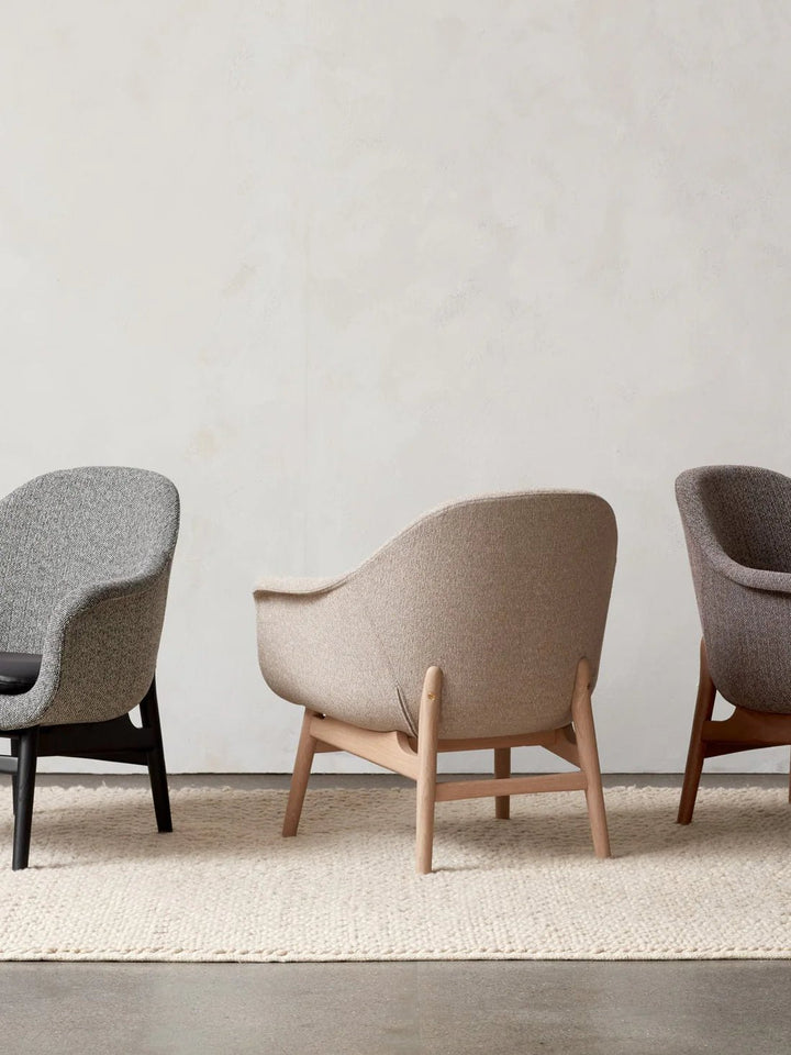 Harbour Lounge Chair - Audo Copenhagen Chairs - Walnut - Audo Bouclé 02 - HORNE