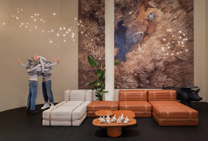 Haybale Lounge Chair with Footstool - Moooi Stools + Benches + Ottomans - Wabi Sabi - HORNE