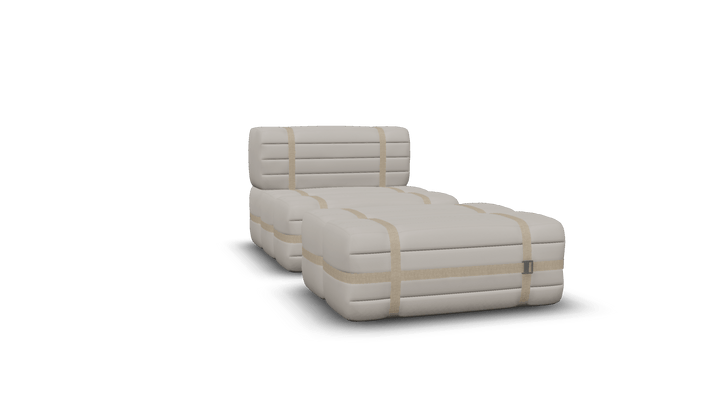 Haybale Lounge Chair with Footstool - Moooi Stools + Benches + Ottomans - Spectrum Glacier 30158 - HORNE