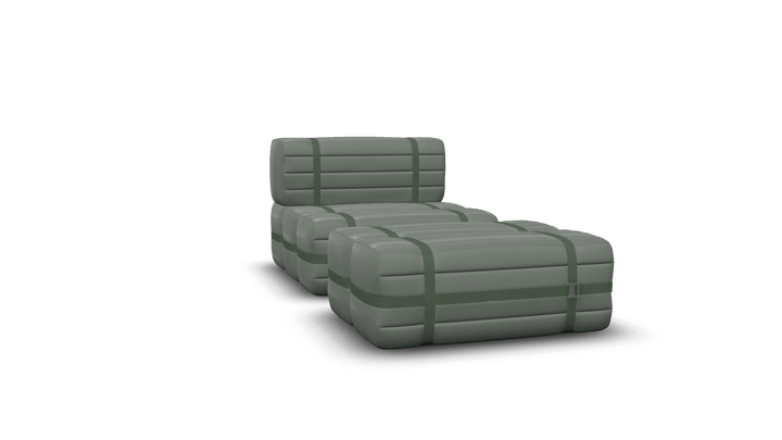 Haybale Lounge Chair with Footstool - Moooi Stools + Benches + Ottomans - Spectrum Agave 30098 - HORNE