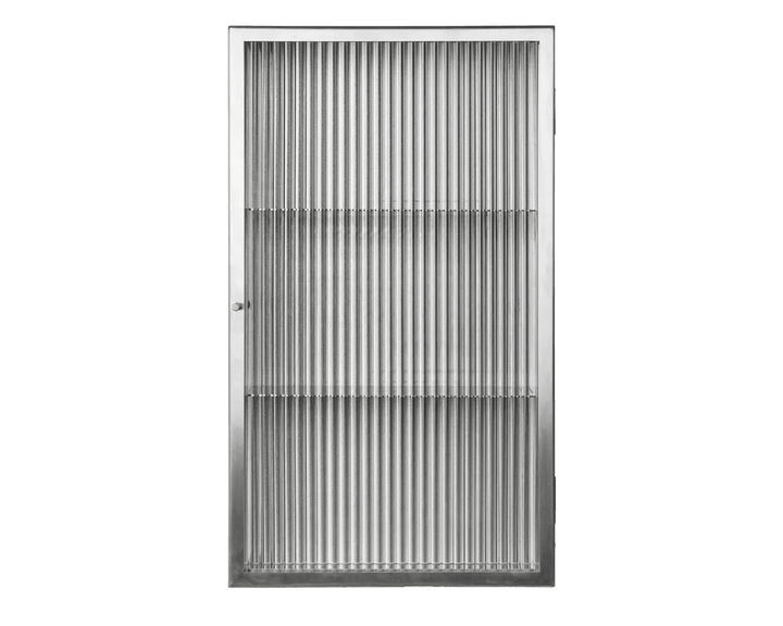 Haze Wall Cabinet - Ferm Living Storage + Organization - Black - Reeded - HORNE
