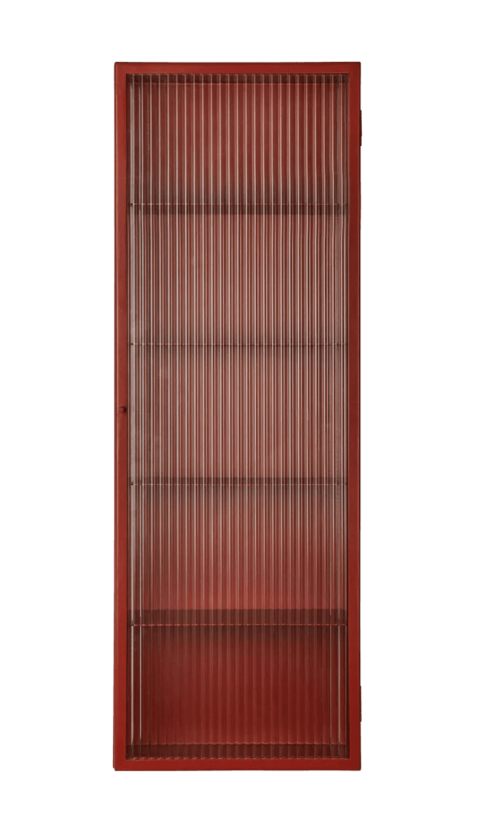 Haze Wall Cabinet - Tall - Ferm Living Storage + Organization - Oxide Red - HORNE