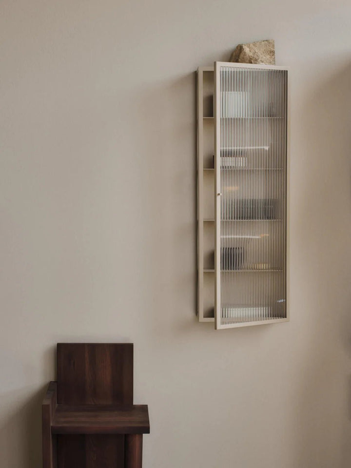 Haze Wall Cabinet - Tall - Ferm Living Storage + Organization - Stainless Steel - HORNE