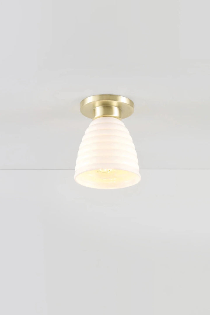 Hector Bibendum Ceiling Light - Original BTC Floor Lamps - Satin Brass - HORNE