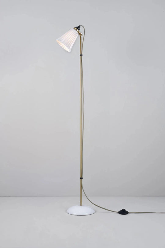 Hector Medium Pleat Floor Light - Natural - Original BTC Floor Lamps - Grey - HORNE