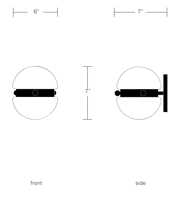 Hemisphere Sconce - Workstead - Wall Sconces - Matte Black Enamel - HORNE
