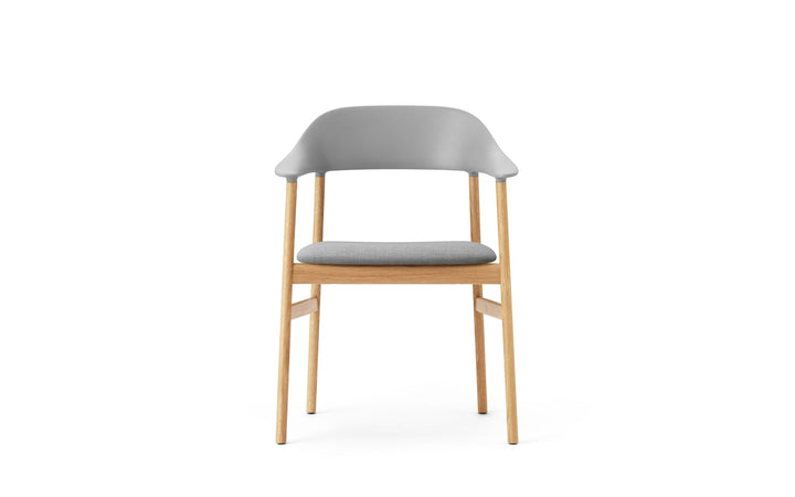 Herit Armchair Upholstery - Normann Copenhagen Dining Chairs - Herit Armchair Upholstery Oak - Remix White - HORNE