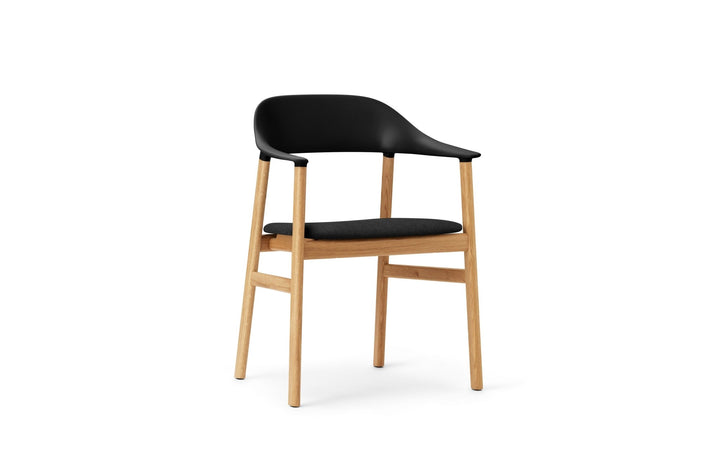 Herit Armchair Upholstery - Normann Copenhagen Dining Chairs - Herit Armchair Upholstery Oak - Remix Black - HORNE
