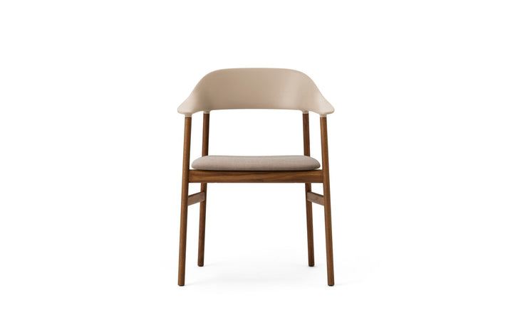 Herit Armchair Upholstery - Normann Copenhagen Dining Chairs - Herit Armchair Upholstery Smoked Oak - Remix White - HORNE