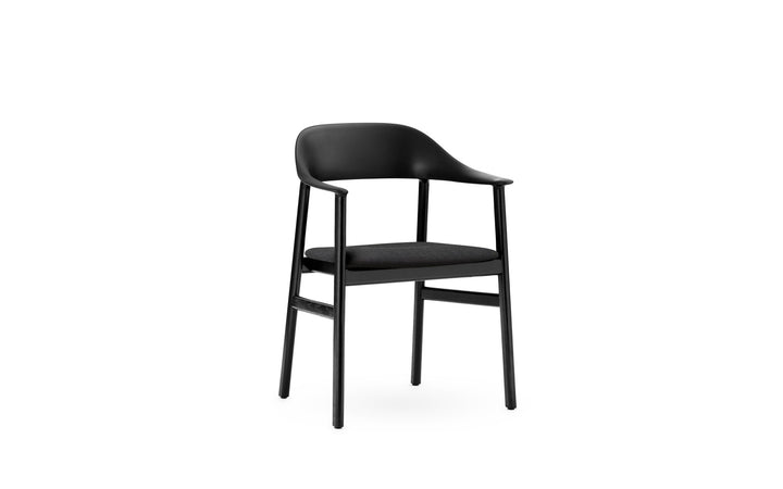 Herit Armchair Upholstery - Normann Copenhagen Dining Chairs - Herit Armchair Upholstery Black Oak - Remix Black - HORNE