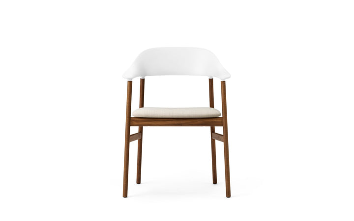 Herit Armchair Upholstery - Normann Copenhagen Dining Chairs - Herit Armchair Upholstery Smoked Oak - Remix White - HORNE