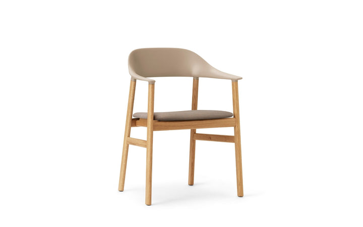 Herit Armchair Upholstery - Normann Copenhagen Dining Chairs - Herit Armchair Upholstery Oak - Remix Sand - HORNE