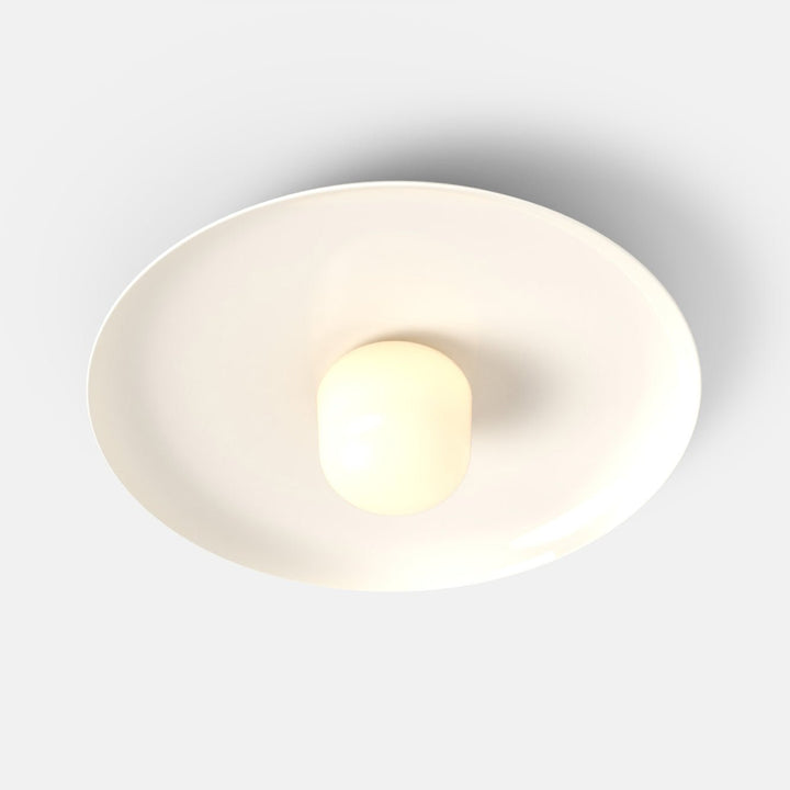 Hoist Flush Mount - Large Shade - RBW Lighting - Cream White - Large Glass Diffuser - 2700K (warm white) - HORNE