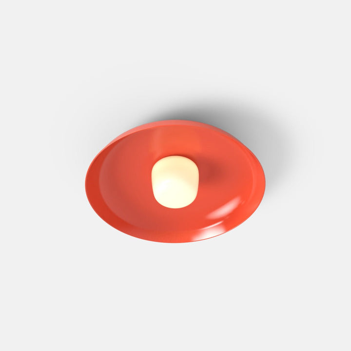 Hoist Flush Mount - Medium Shade - RBW Lighting - Vermilion - Small Glass Diffuser - 2700K (warm white) - HORNE