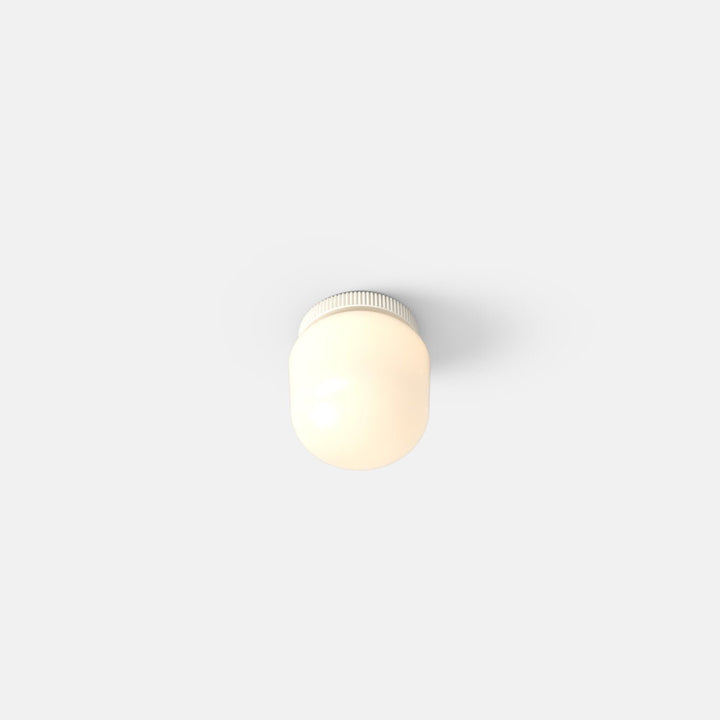 Hoist Flush Mount - No Shade - RBW Lighting - Cream White - Large Glass Diffuser - 2700K (warm white) - HORNE