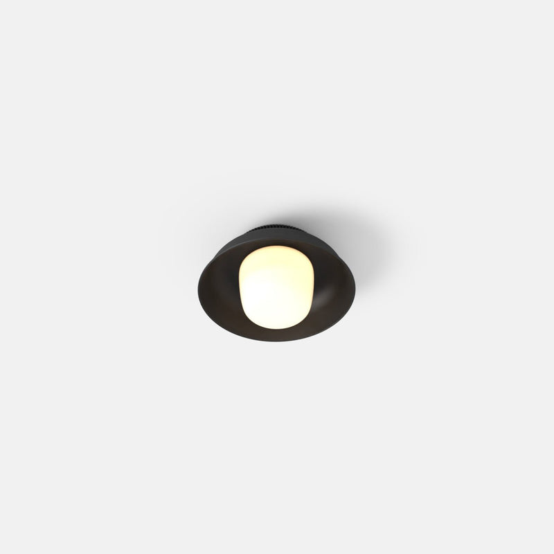 Hoist Flush Mount - Small Shade - RBW Lighting - Cream White - Small Glass Diffuser - 2700K (warm white) - HORNE
