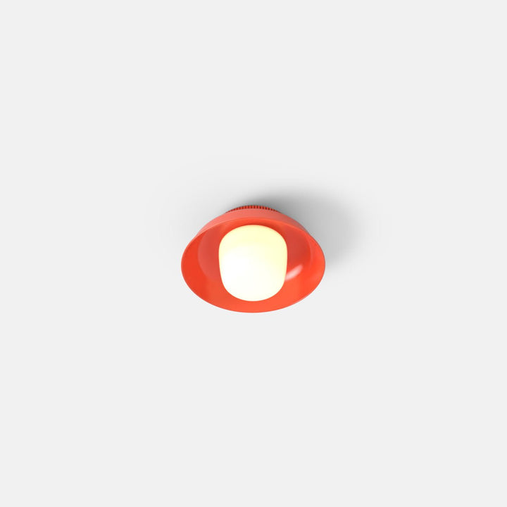 Hoist Flush Mount - Small Shade - RBW Lighting - Vermilion - Small Glass Diffuser - 2700K (warm white) - HORNE