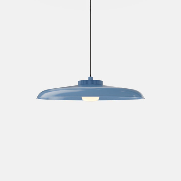 Hoist Pendant - Large Shade - RBW Lighting - Blue Gloss - Small Glass Diffuser - 2700K (warm white) - HORNE