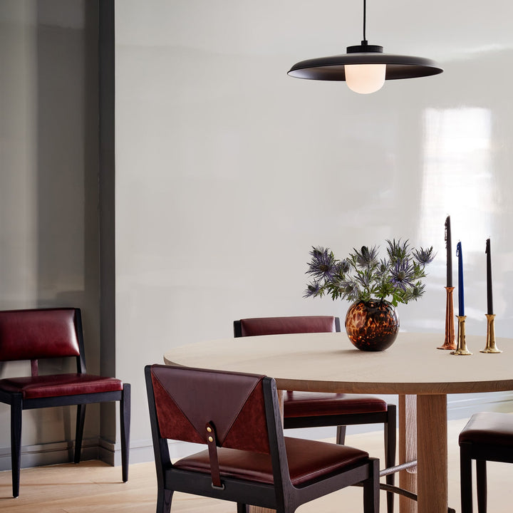 Hoist Pendant - Large Shade - RBW Lighting - Cream White - Small Glass Diffuser - 2700K (warm white) - HORNE